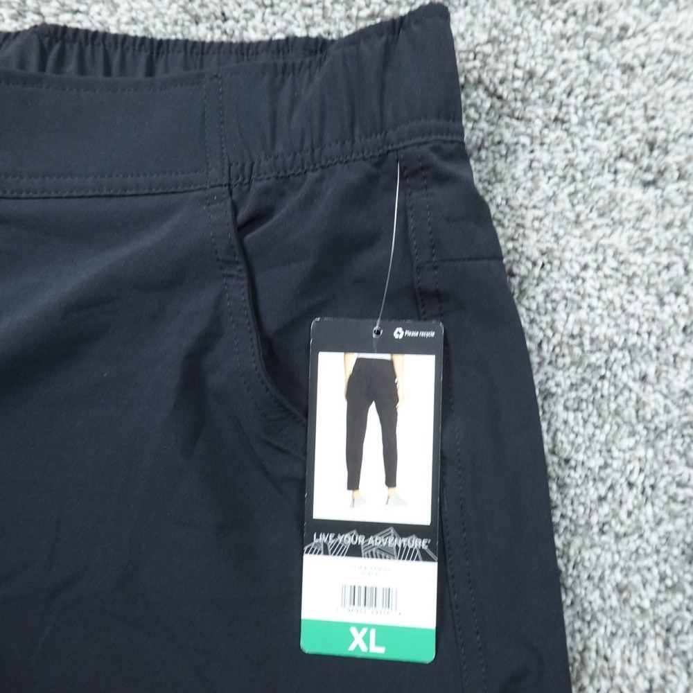 NEW Eddie Bauer Pants Womens XL Black Jogger Pull On Performace Stretch Hike